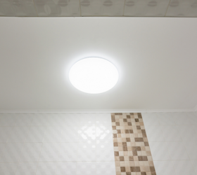 Instead of painting her bathroom ceiling, she does something that transforms the entire space