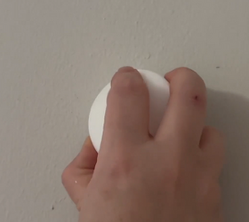The super smart reason this woman rubs a bar of soap on her damaged wall