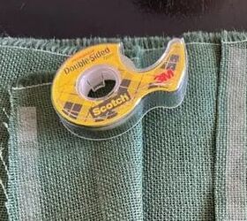 Snip a piece of burlap and grab some tape for the EASIEST lampshade revamp we've seen so far