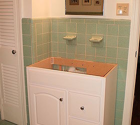 Master Bathroom - final part of project
The vanity fit just fine, but I had trouble finding a sink small enough.  I have…