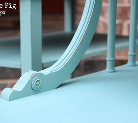 telephone table transformation, chalk paint, painted furniture, LOVE these details