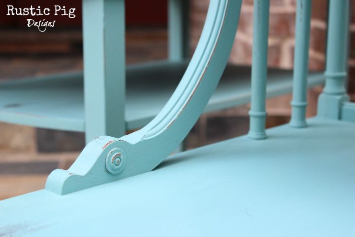 telephone table transformation, chalk paint, painted furniture, LOVE these details