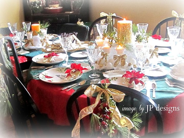 our christmas eve tablescape, living room ideas, seasonal holiday decor