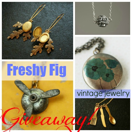 my blog turns 1 have a necklace or earrings on me, home decor, Get in on some free vintage jewelry from Freshy Fig Enter to win a 25 certificate to Amanda s shop