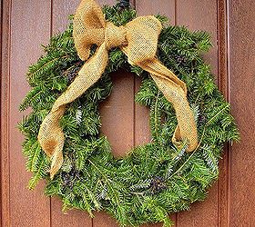 transform an artificial wreath into a christmas wreath, seasonal holiday d cor, Transform an Artificial Wreath into a Christmas Wreath