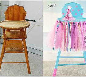 great first birthday highchair, chalk paint, painted furniture