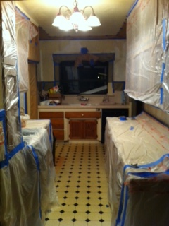 here s our 92 year old kitchen on a budget, home decor, kitchen design, Here s the before of the yellowed flooring too