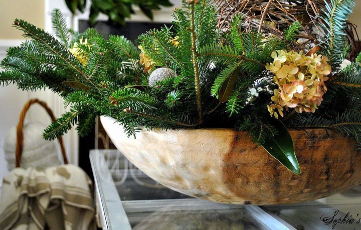 decorating an antique dough bowl for christmas, christmas decorations, crafts, seasonal holiday decor