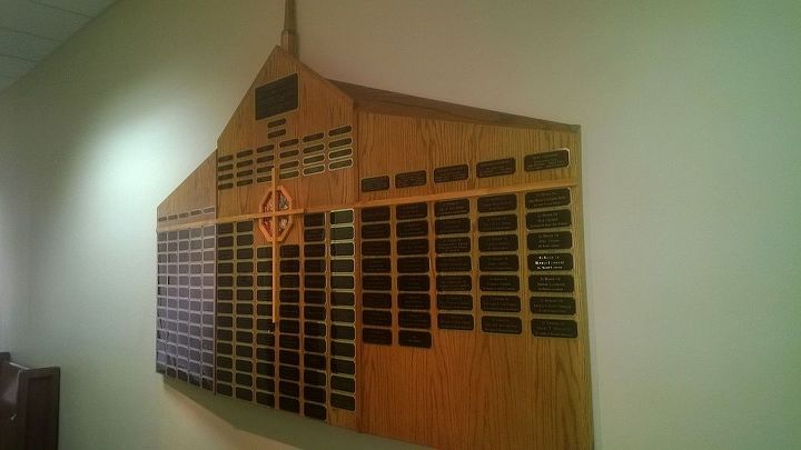 wall display i built for our church a few years back, diy, woodworking projects, Looking from the right side