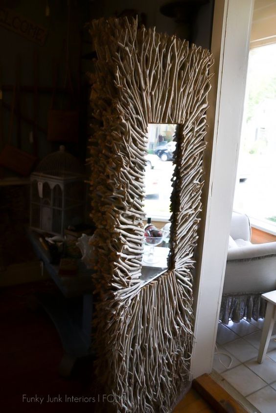 gathering new home inspiration from franklin tennessee, doors, home decor, This twig mirror was outstanding Could one make this on an existing door perhaps More inspiration at the blog link provided