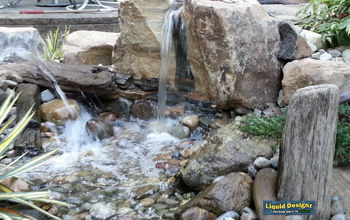 A knockout, beautiful pondless waterfall greets our guests as they visit the Liquid Designz showroom.