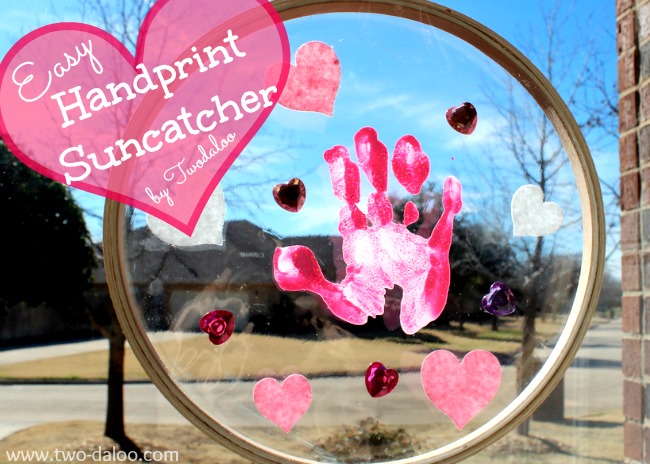 toddler valentine craft handprint suncatcher, crafts, seasonal holiday decor, valentines day ideas