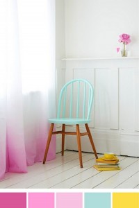 color showcase shades of sorbet, home decor, Keep as much neutral as possible in the mix so your eye can rest
