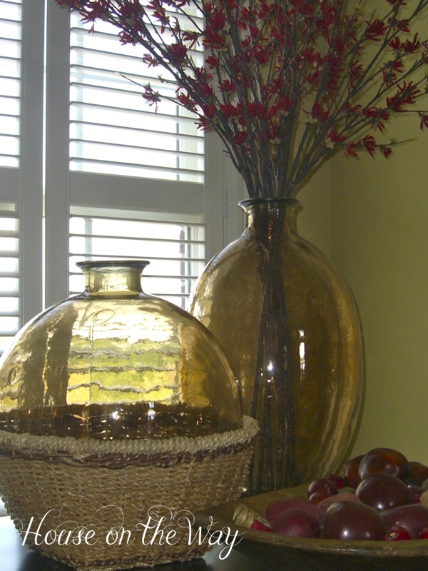living room home tour, home decor, living room ideas, painted furniture, This glass bottle in a basket is a knock off of the same look found at a retailer for 500 00 Mine was about 15
