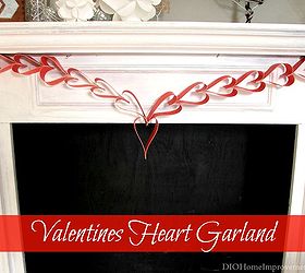 valentines heart garland, crafts, seasonal holiday decor, valentines day ideas, Paper heart garland