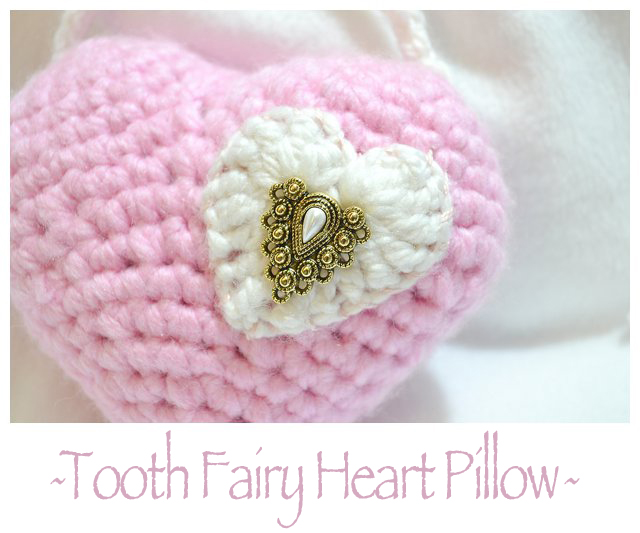 tooth fairy heart pillow, crafts