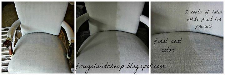 painting a fabric chair with 1 paint, painted furniture