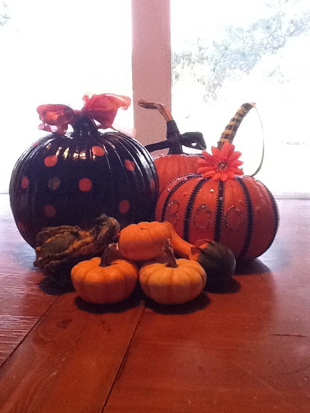 pumpkins pumpkins are everywhere, crafts, seasonal holiday decor, My Big polka dot pumpkin