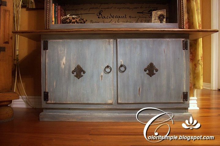 trash to treasure hutch transformation, painted furniture, Double door cabinet