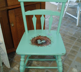 nest chair, painted furniture, Cast off chair becomes a nested cutie