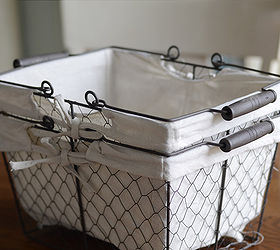 pretty and functional organizing supplies, craft rooms, organizing, After seeing that room I immediately hopped on to Google to look for locker style baskets for organizing and saw these great wire baskets at Walmart