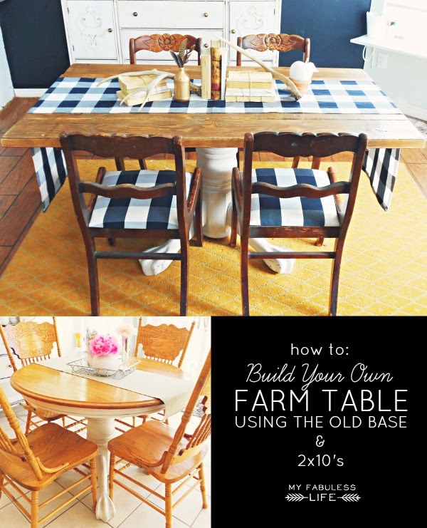 build your own farm table for the holidays, diy, how to, painted furniture, woodworking projects, Photo courtesy of myfabulesslife com
