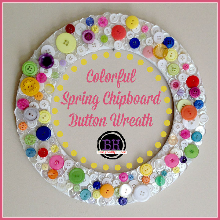 corona de botones de aglomerado de colores de primavera