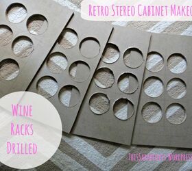 retro stereo cabinet transformation, kitchen cabinets, painted furniture, repurposing upcycling, 1 4 MDF into Wine Racks