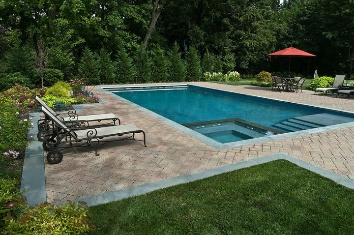 spill over spa built inside the pool provides perfect solution, outdoor living, pool designs, spas, Inside Pool Spill Over Spa