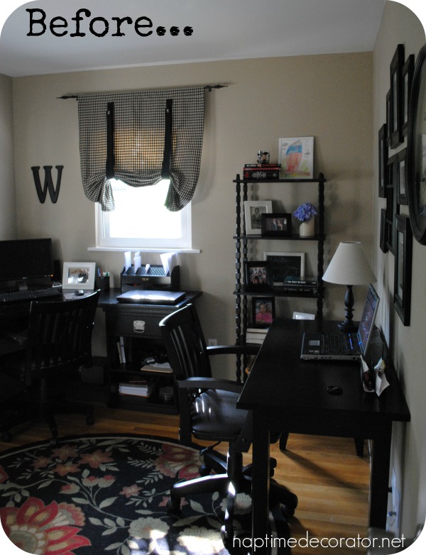 before and after home office makeover, craft rooms, home decor, home office