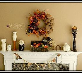 fall mantel, seasonal holiday decor