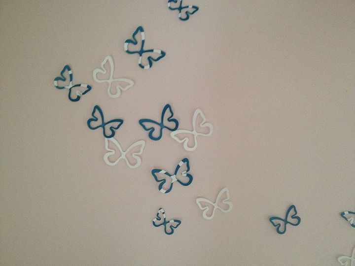 the easiest wall decor update ever, crafts, home decor, wall decor, The butterfly set is complete now and arranged beautifully