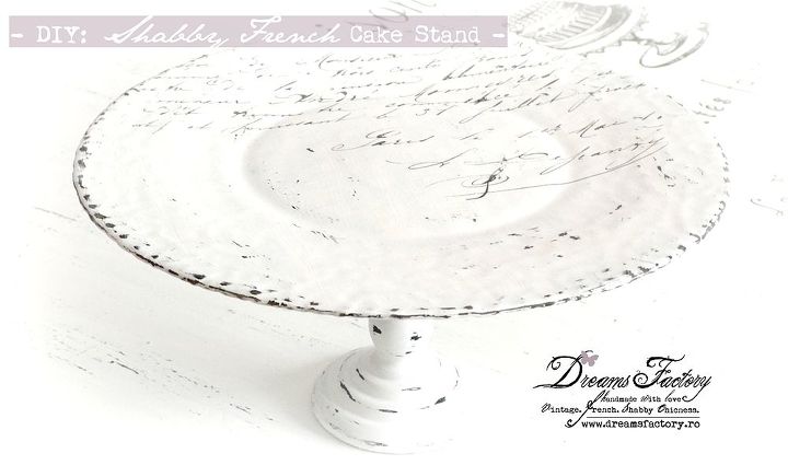 diy shabby french cake stand, crafts, painting