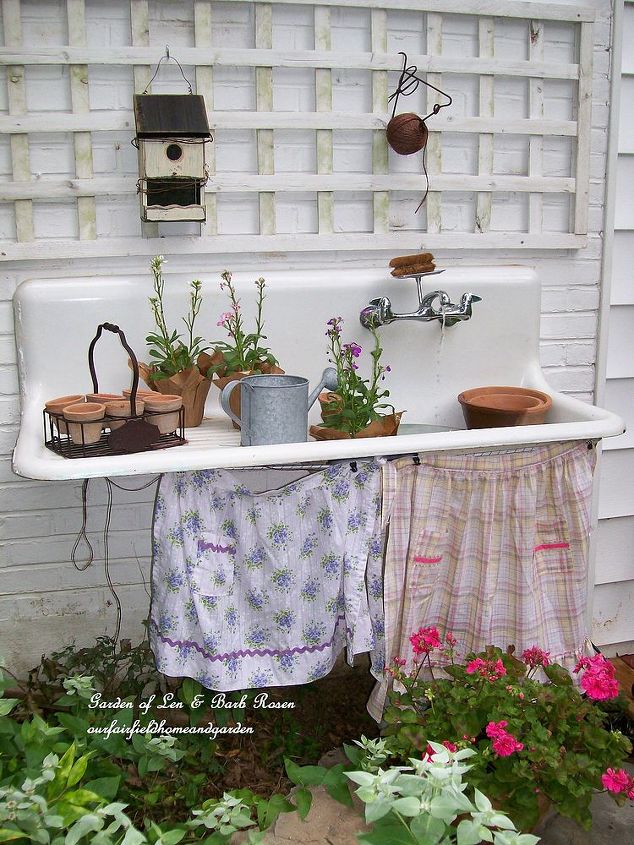 creating a fountain from an old kitchen sink, diy renovations projects, ponds water features, repurposing upcycling