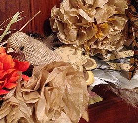 coffee filter wreaths is all this work worth the end result i think, crafts, wreaths, Close up of birdie buried in the wreath