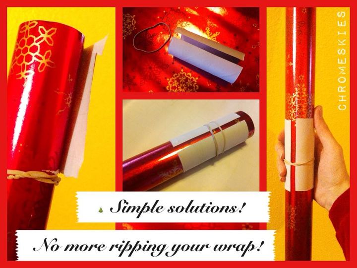 simple solutions use recycled paper tubes to wrangle your gift wrap, cleaning tips, repurposing upcycling