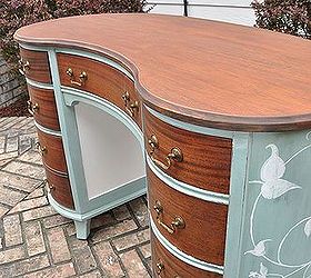 painted mahogany kidney shaped desk, painted furniture, There are still days when I wish I didn t sell this desk If I kept everything I did I would have a furniture warehouse