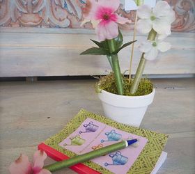 mother s day diy flower pot pens, crafts, Flower pot of pens
