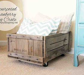 how to repurpose a vintage cranberry bog crate, bedroom ideas, diy, home decor, repurposing upcycling, Vintage crates make great storage for all sorts of home items