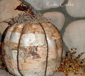 Rustic Birch Pumpkin Craft