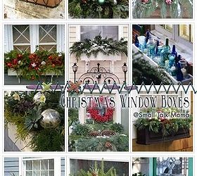 saturday sparks christmas window boxes, christmas decorations, seasonal holiday decor, windows