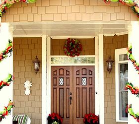 front entrance decor for the holidays, christmas decorations, curb appeal, outdoor living, seasonal holiday decor