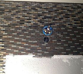 mosaic tile wall, bathroom ideas, painting, tiling, wall decor