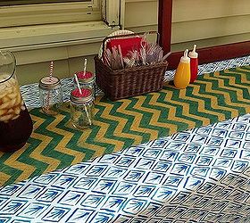 diy chevron burlap table runner, crafts, Wound up hating it with this tablecloth sometimes things just don t go as you imagine