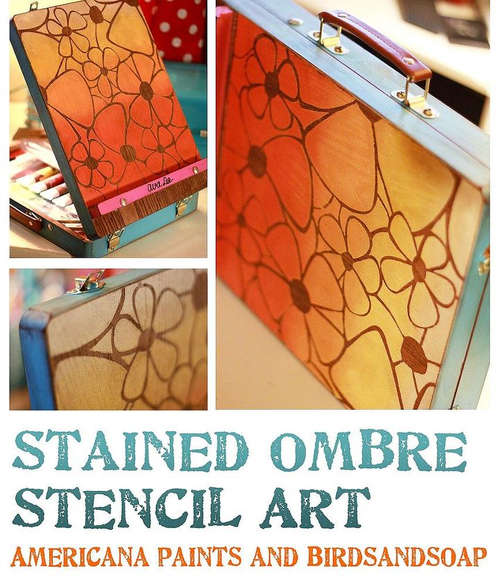 stained ombre stencil art, crafts, painting, This was a fun project and now I have a piece that is ready for gifting