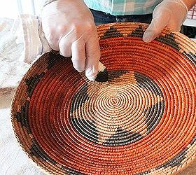 aging new indian baskets to look old, crafts, After the first stain dried I skimmed the surface with the darker Jacobean stain