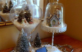 Christmas Village on a Silver Platter