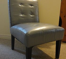 duct tape covered chair, painted furniture, repurposing upcycling, After shot of the finished product