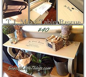 Broken TJ Maxx Table:  Transformed With Image Transfers & Paint