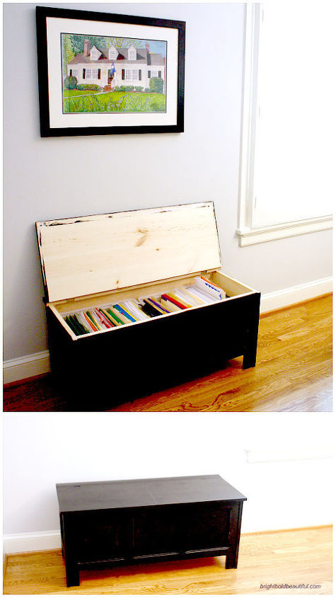 a stylish home office, craft rooms, home decor, home office, DIY Trunk turned into a Filing Cabinet